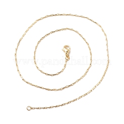 Halskette mit Boston-Gliederketten aus Messing für Damen&nbsp;NJEW-P265-33G