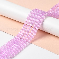Hebras de cuentas teñidas de selenita natural.&nbsp;G-P493-02G