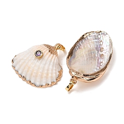 Pendentifs en coquille de conque naturelle&nbsp;SH-CBAB405-01KCG