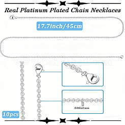 10 collar de cadena cruzada/rolo de latón de 1.4 mm&nbsp;MAK-BBC0001-31P