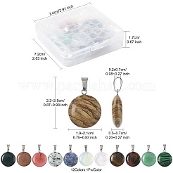 12 Stück 12 Stile natürliche und synthetische gemischte Edelsteinanhänger&nbsp;G-FS0005-91