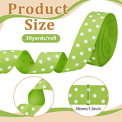 Ruban polyester à gros pois&nbsp;OCOR-WH0112-002B