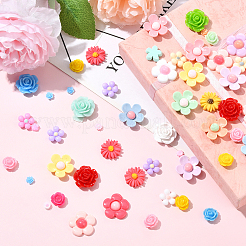 200 Stück 8 Stile undurchsichtige Harz-Decoden-Cabochons&nbsp;RESI-SP0001-32