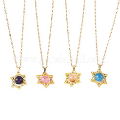 4 Stück Halskette mit 4 verschiedenen Stilen: natürlicher Amethyst&nbsp;NJEW-TA00258