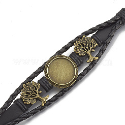 Bracelet en cuir d'imitation faire&nbsp;MAK-R024-03