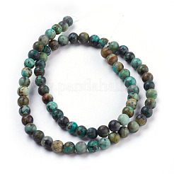 Natürliche afrikanische türkis (jasper) perlen stränge&nbsp;X-TURQ-G037-6mm