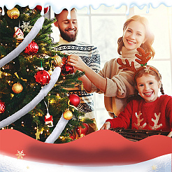 Rouleau de tissu de garniture de ruban de fausse fourrure blanche pour la décoration d'arbre de noël ou l'artisanat d'arcs de guirlande&nbsp;DIY-GF0006-66