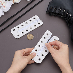 Schnürstiefel aus PU-Leder mit Reißverschlusseinsätzen&nbsp;DIY-WH0750-404A