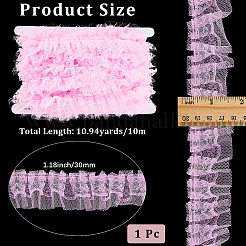 10 m de bordure en dentelle plissée à fleurs en coton&nbsp;OCOR-CY0002-28A