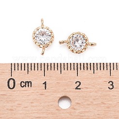 Blume Messing Micro Pave Zirkonia Verbinder&nbsp;ZIRC-L054-09KCG-NR