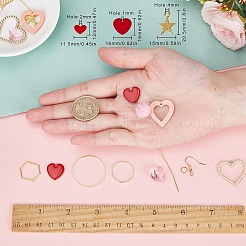 DIY-Sets zum Basteln von Ohrringen mit Herzmotiven&nbsp;DIY-SC0001-42
