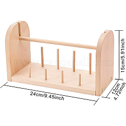 Ensemble de support de stockage de fil à coudre en bois&nbsp;TOOL-WH0002-05