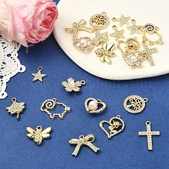 20 pièces 10 styles pendentifs en alliage strass&nbsp;ALRI-YW0001-37