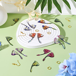 DIY Schmucksets für Ohrhänger mit Schmetterlingsflügeln aus Messing und Epoxidharz&nbsp;DIY-TA0010-65B