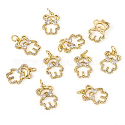 10 pendentif en laiton avec zircone cubique&nbsp;KK-TA0002-13