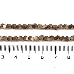 Brins de perles d'hématite non magnétiques synthétiques galvanisées&nbsp;G-A234-G03-01F