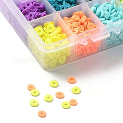 240g 24 colores cuentas de arcilla polimérica hechas a mano&nbsp;CLAY-JP0001-10-6mm
