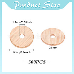 Perline distanziatrici in ottone da 300 pz&nbsp;KK-PH0013-26B