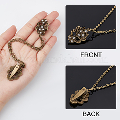 Ahademaker spille piatte rotonde e con strass a forma di fiore e foglia&nbsp;JEWB-GA0001-12