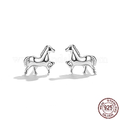 Anlaufgeschützte Ohrstecker aus rhodiniertem Sterlingsilber&nbsp;EJEW-BB67168-P