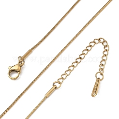 10 collar de cadena de serpiente redonda de acero inoxidable 304 de 0.9 mm&nbsp;NJEW-G203-03G