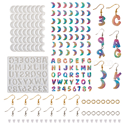 2 pz fai da te luna e lettera a ~ z & nunber 0~9 connettori charms ciondolo stampi in silicone&nbsp;DIY-TA0004-18