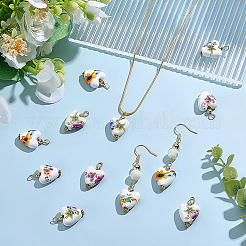 30 colgante de porcelana impreso hecho a mano en 3 colores&nbsp;PALLOY-PH01949