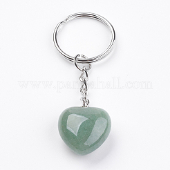 Natürlicher grüner Aventurin keychain&nbsp;KEYC-F019-02P