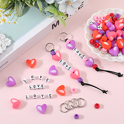 Kits para hacer cadenas de cuentas acrílicas y de resina con temática del Día de la Madre&nbsp;DIY-SP0002-65