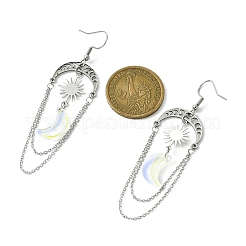 Orecchini lampadario in lega di luna e sole&nbsp;EJEW-TA00381