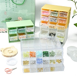 DIY-Set zur Herstellung von Armbändern aus Bunte Malerei-Perlen&nbsp;DIY-FZC0001-01C
