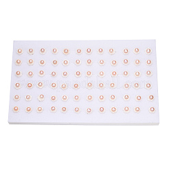 Ohrstecker aus Naturperlen und weißen Muschelblüten&nbsp;PEAR-N020-05J