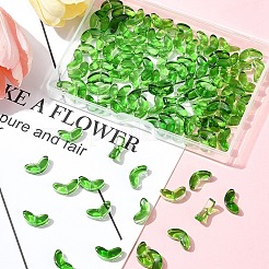 100 Stück sprühlackierte transparente Glasperlen&nbsp;GLAA-FS0002-04