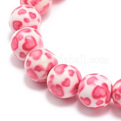 Bracelet extensible perles rondes en résine&nbsp;BJEW-JB08676