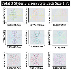3 Satz 3 Stile Kunststoff-Batikschablonen&nbsp;DIY-GF0008-55