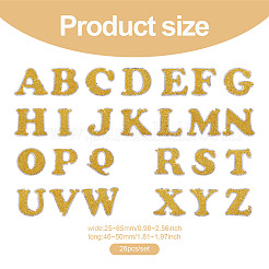 26 lettres tissu repasser/coudre sur les patchs&nbsp;PJ-TAC0004-04C