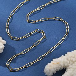 Collane con catena a graffetta in acciaio inossidabile 304 da 3.5 mm&nbsp;NJEW-T016-07G