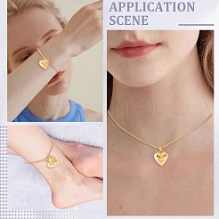 1 colgante de urna de cenizas de acero inoxidable con forma de corazón y huella de pata.&nbsp;NJEW-CN0001-15G