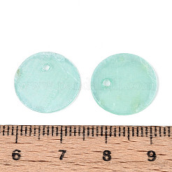 Sprühbemalte natürliche Capiz-Muschel-Scheibenanhänger&nbsp;X1-BSHE-T014-02D