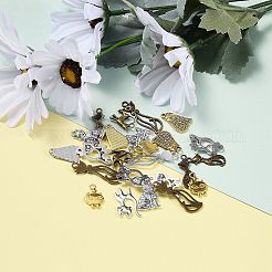 Pendentifs en alliage de style tibétain thème chaton&nbsp;TIBEP-MSMC018-M2