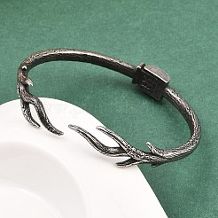 Bracelets manchettes rétro en acier inoxydable chirurgical 316&nbsp;BJEW-C125-10AS