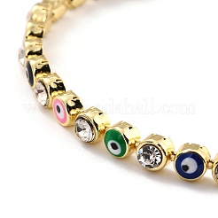 Tondo piatto con braccialetto a catena a maglie malocchio&nbsp;BJEW-C007-05G-03