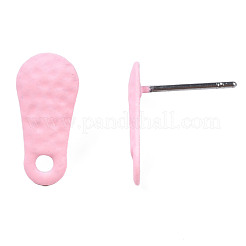 Accessoires de puces d'oreilles en fer peints au spray&nbsp;IFIN-N008-014C