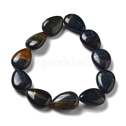 Fili di perline naturali occhio di tigre blu (tinti e riscaldati).&nbsp;G-P528-L20-01