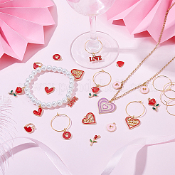 DIY-Set zum Basteln von Weinglasanhängern zum Valentinstag&nbsp;DIY-GA0008-29