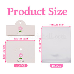 100 Stück faltbare Papier-Hängekopfzeile mit Blumendruck&nbsp;CDIS-TA0001-26