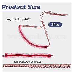 3 Stück Polyester-Halsketten für Damen&nbsp;AJEW-HS0001-06A