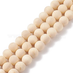 Collana da donna con perline rotonde in legno naturale&nbsp;NJEW-JN03874