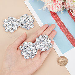 2 Stück Legierungs-Strass-Schuhdekorationen&nbsp;AJEW-FG0002-87C