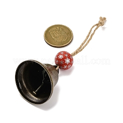Ornements de Noël suspendus en forme de cloche en fer&nbsp;HJEW-JM02443